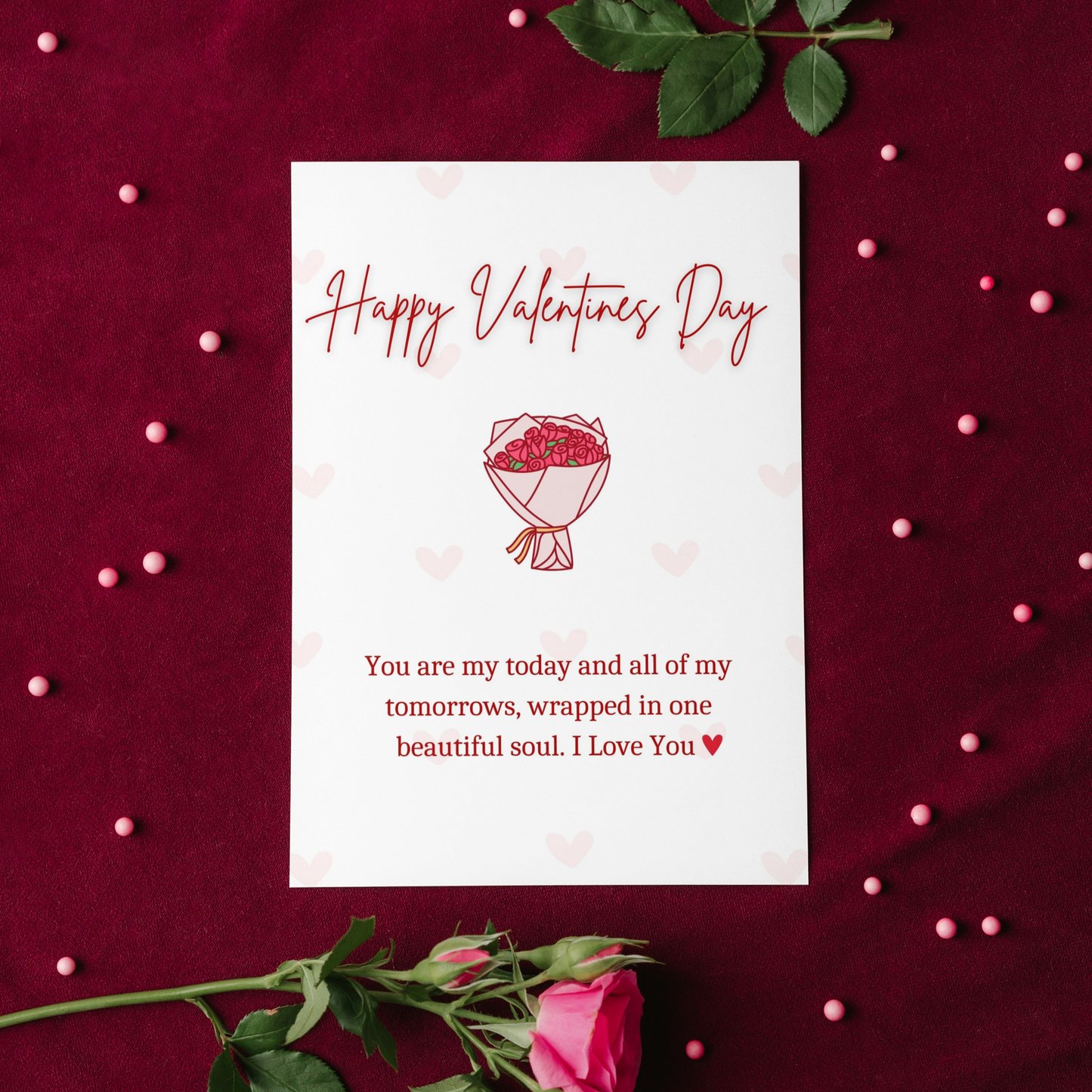 Happy Valentine's Day Card | Romantic Valentine's Day Card | Valentines Day Heartfelt Message | Gift for Boyfriend | Gift For Her |