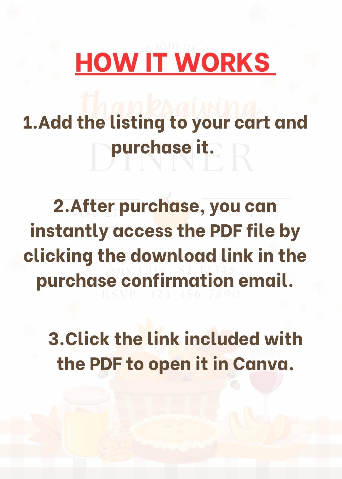 Pumpkin Thanksgiving Dinner Invitation Card | Thanksgiving DIY | Editable Canva Template |