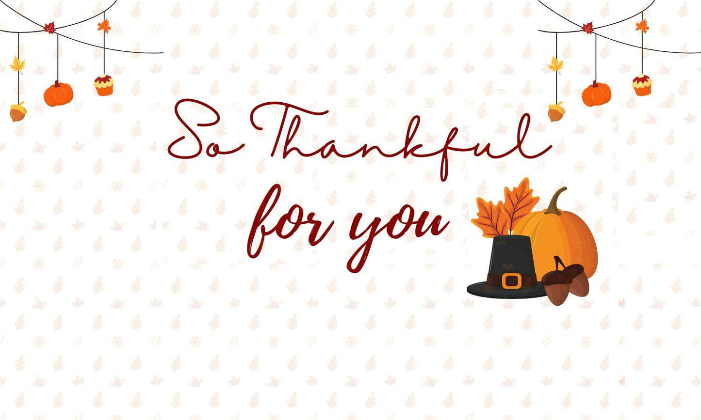 Thankful For You Card | Thanksgiving DIY | Editable Canva Template |