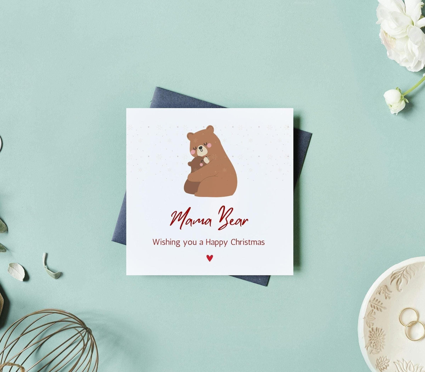 Mama Bear Christmas Printable Card | Card For Mum | Cute Card For Her