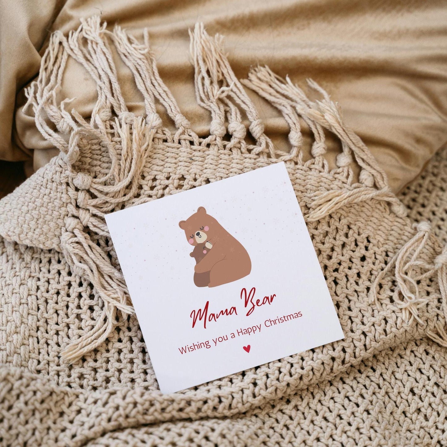 Mama Bear Christmas Printable Card | Card For Mum | Cute Card For Her