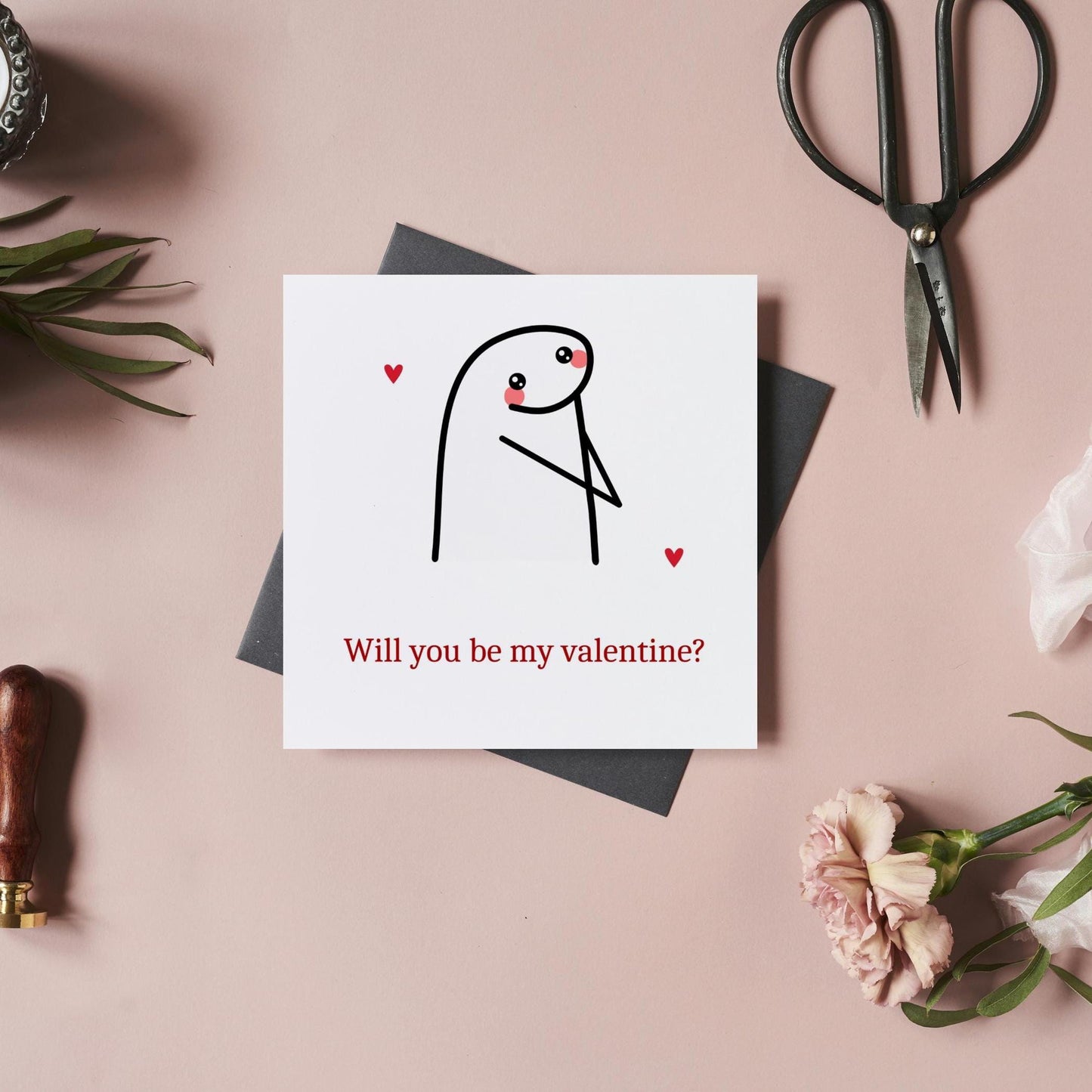 Will You Be My Valentine Cute Card | Happy Valentines Day Card | Card for him her wife husband boyfriend girlfriend |
