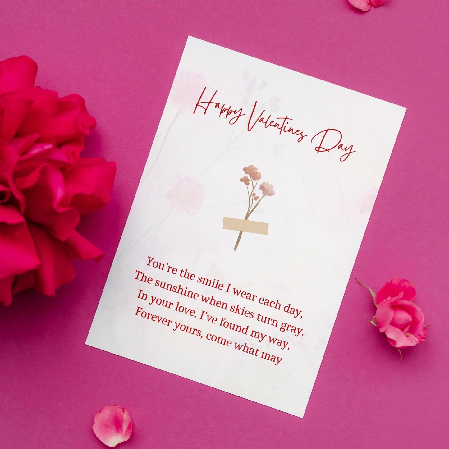 Valentines Day Poem Card | Romantic poem | DIGITAL DOWNLOAD Valentines Day Card |