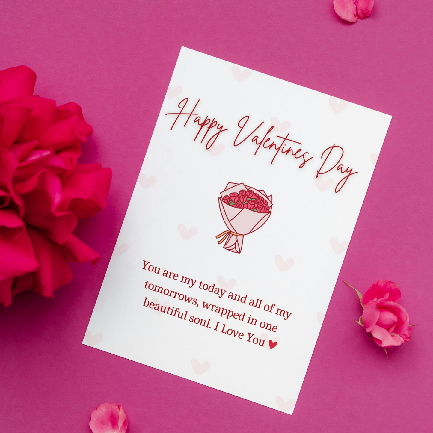 Happy Valentine's Day Card | Romantic Valentine's Day Card | Valentines Day Heartfelt Message | Gift for Boyfriend | Gift For Her |