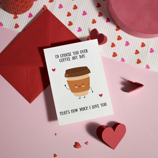 Valentine’s Day Card | Coffee Lover | Coffee Valentine’s Day Card |  Cute Valentine Card | Coffee Anniversary Card | Digital Download