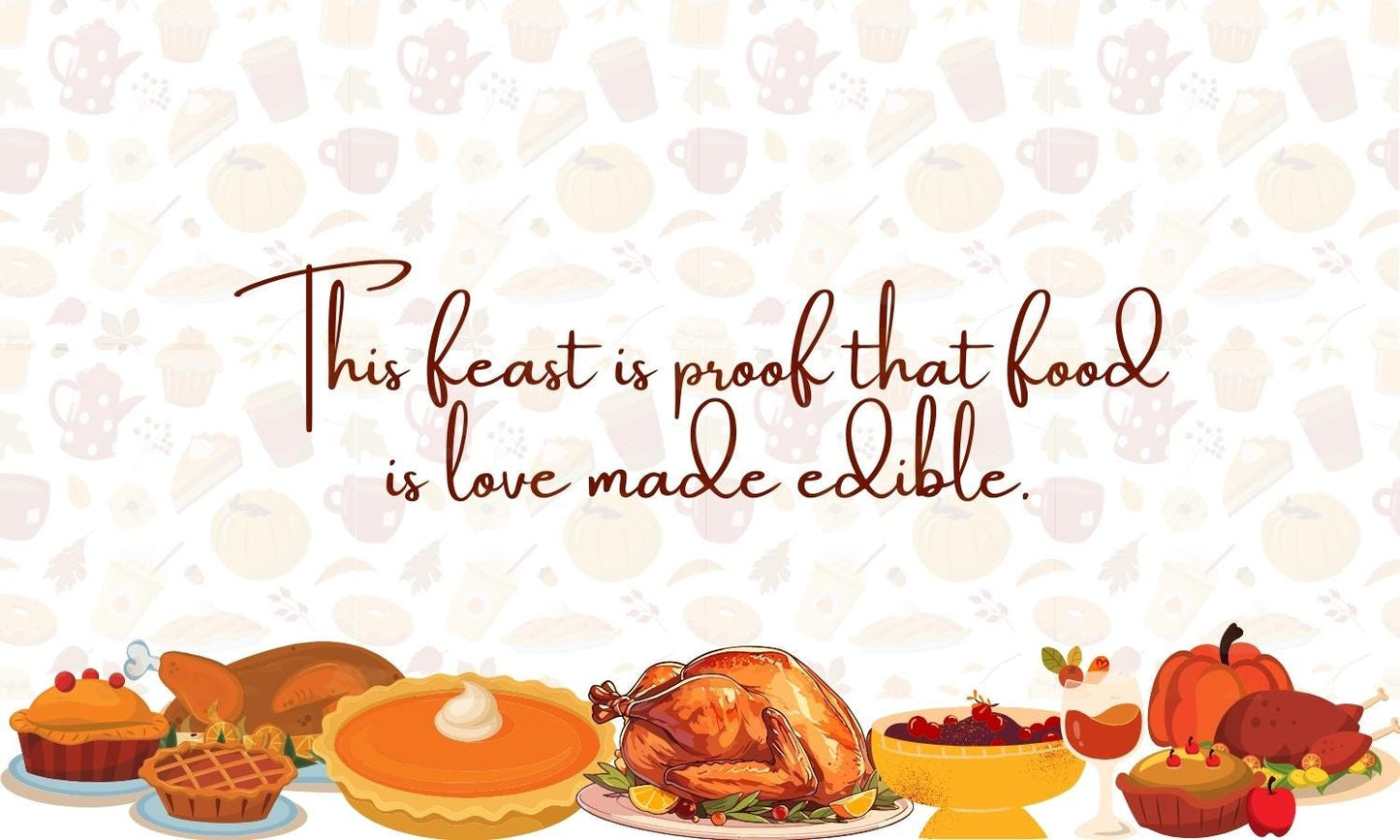 Thanksgiving DIY | Thanksgiving Feast Card | Printable Canva Template