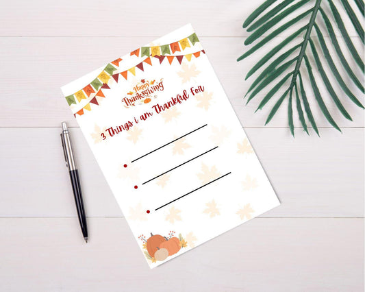 Things i am thankful for | Printable thanksgiving game | Thanksgiving Activity | Kids Thanksgiving Party Game