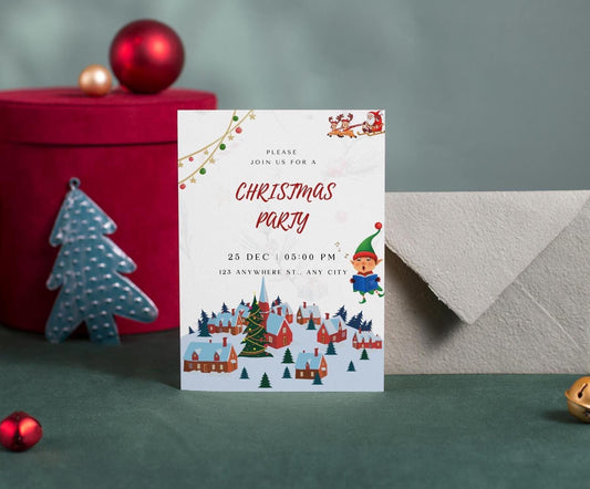 Christmas Invitation Card | Digital Download Printable