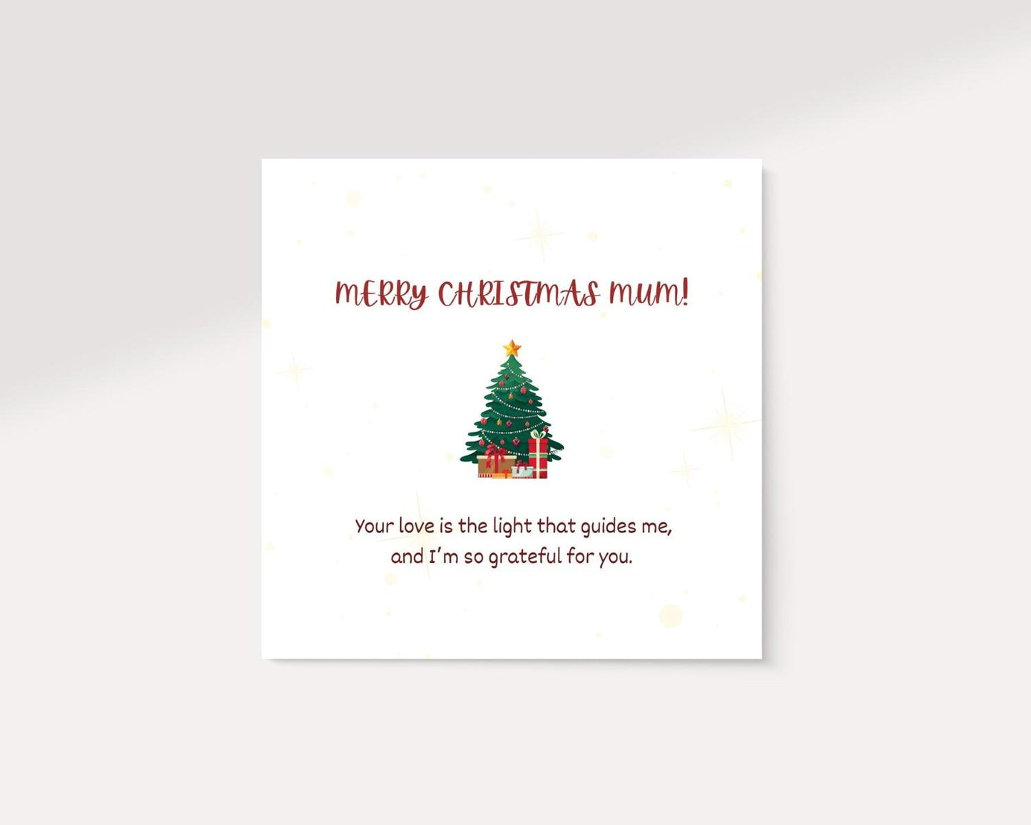 Christmas Card Mum Message | Merry Christmas Mum | Card for Mum | Gift for her