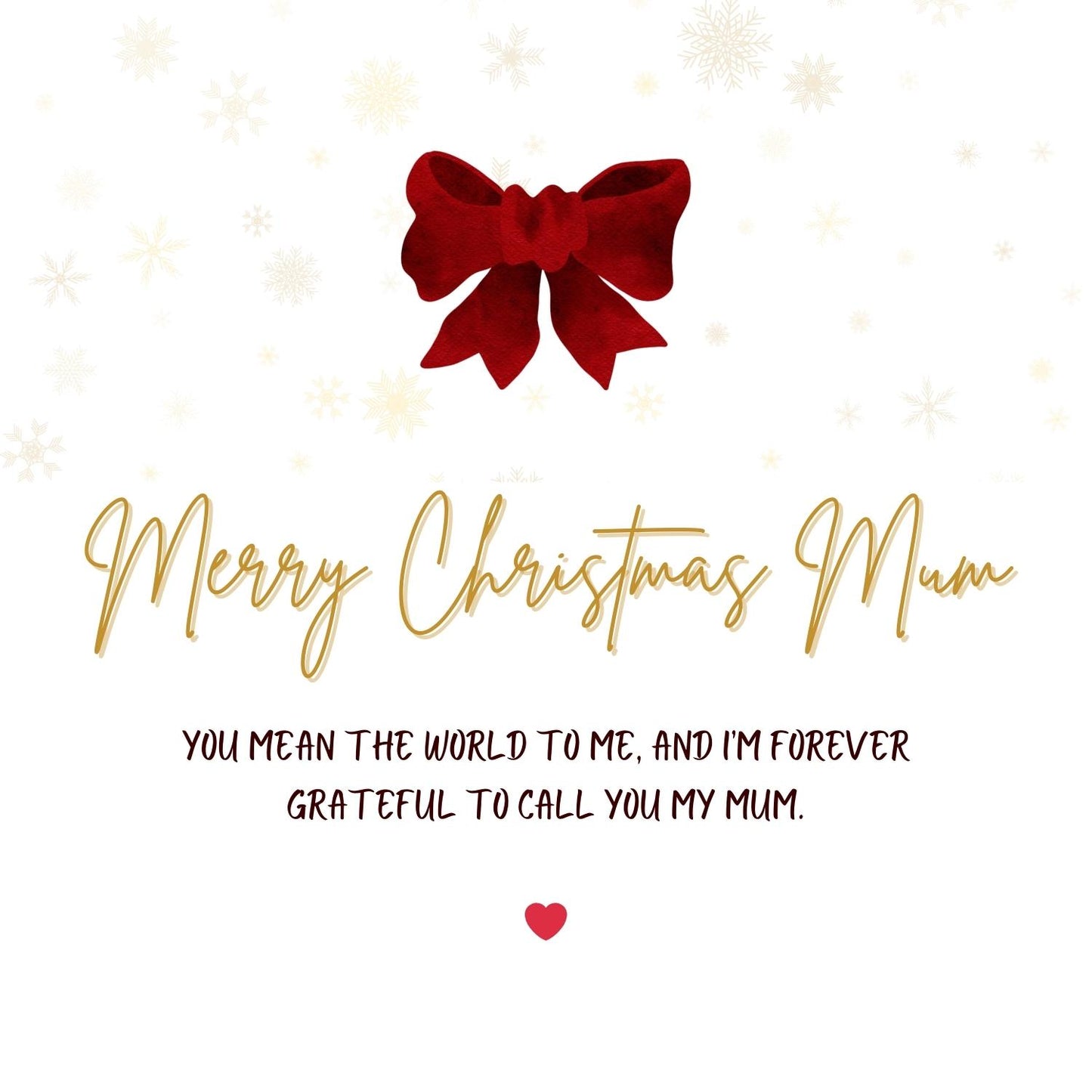 Merry Christmas Mum Message | Merry Christmas Mum Card | Card for Mum | Gift for her