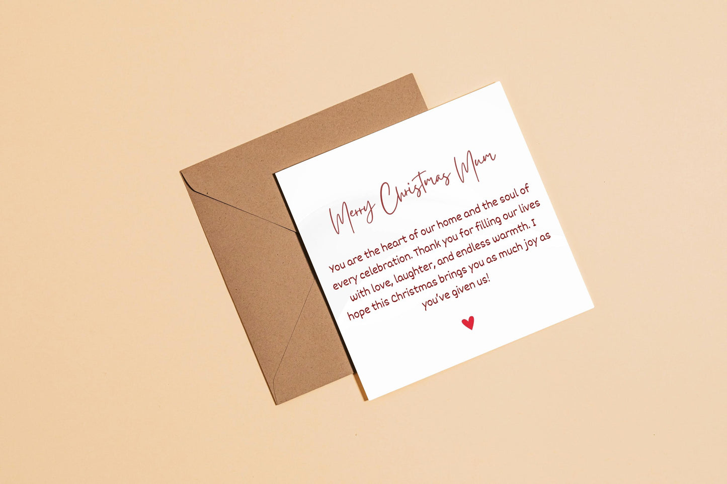 Christmas Card Mum | Merry Christmas Mum Message | Card for Mum | Gift for her