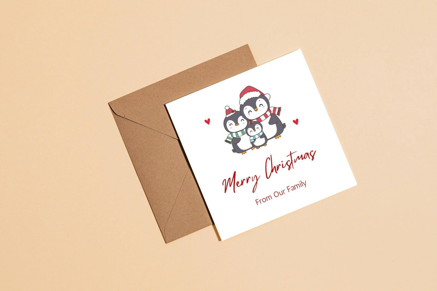 Family Christmas Card | Merry Christmas Message Cute | Digital Download Printable