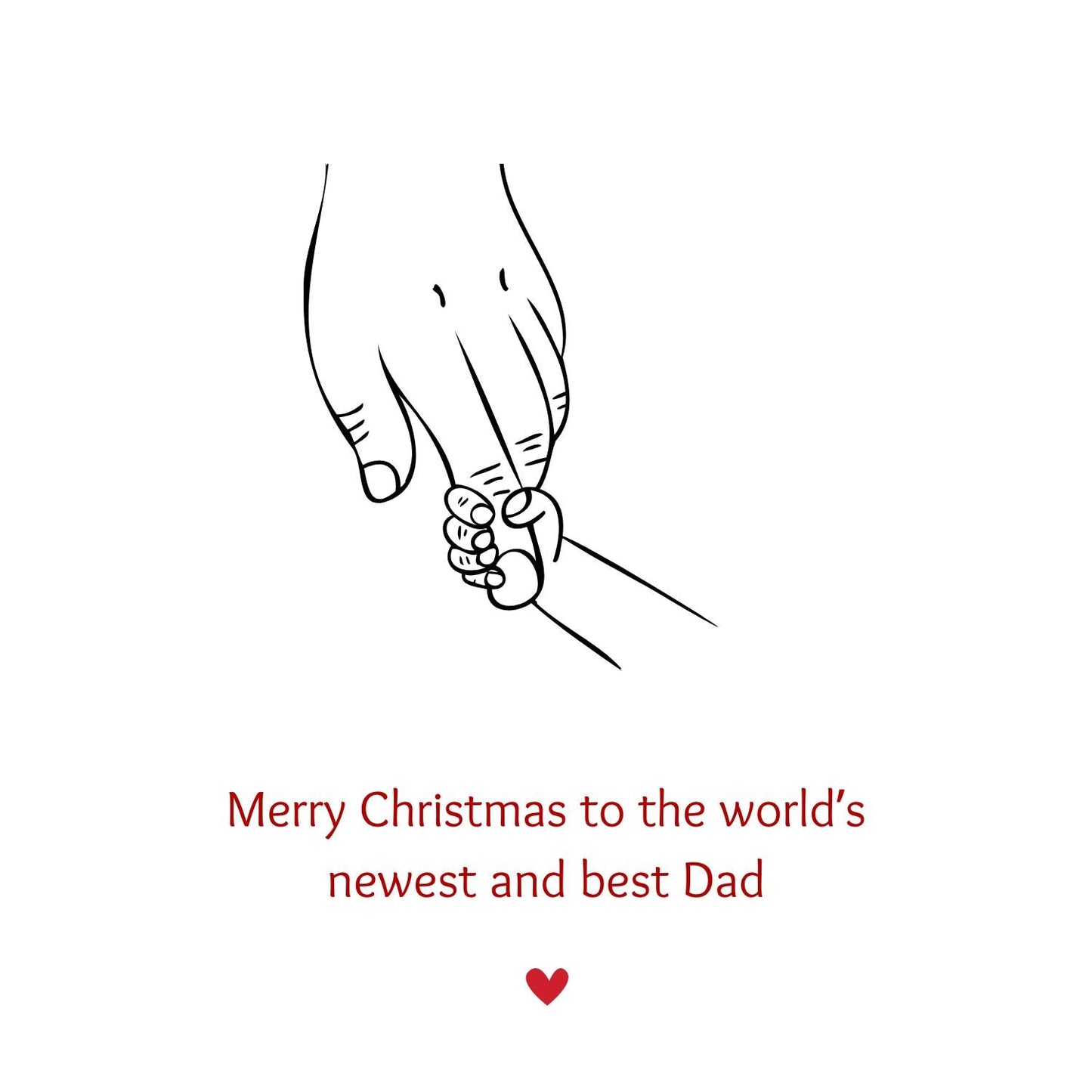 Christmas Card For New Dad | Cute Merry Christmas Dad Card | Digital Download Printable