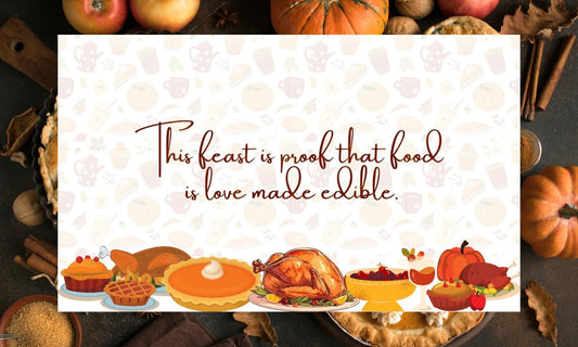 Thanksgiving DIY | Thanksgiving Feast Card | Printable Canva Template