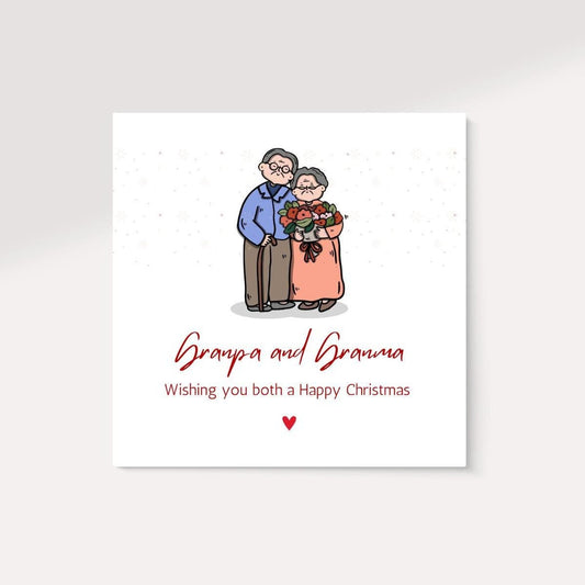 Granpa and Granma Christmas Card | Cute Christmas Card for Granpa and Granma | Digital Download Printable