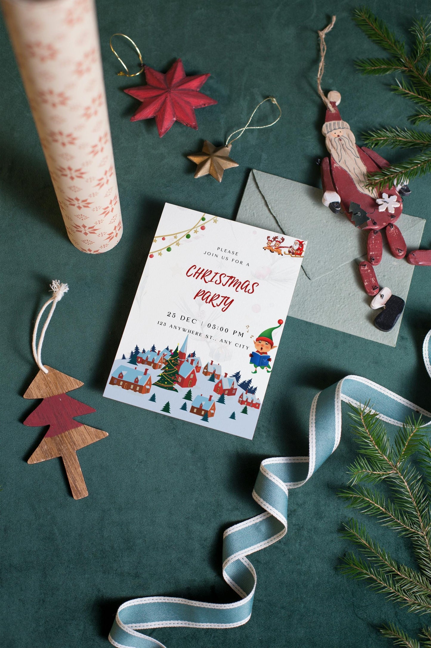 Christmas Invitation Card | Digital Download Printable