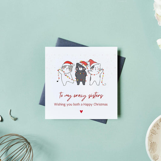 Christmas Card for Twin Sister | Cute Playful Twin Sister Christmas Card | Digital Download Printable