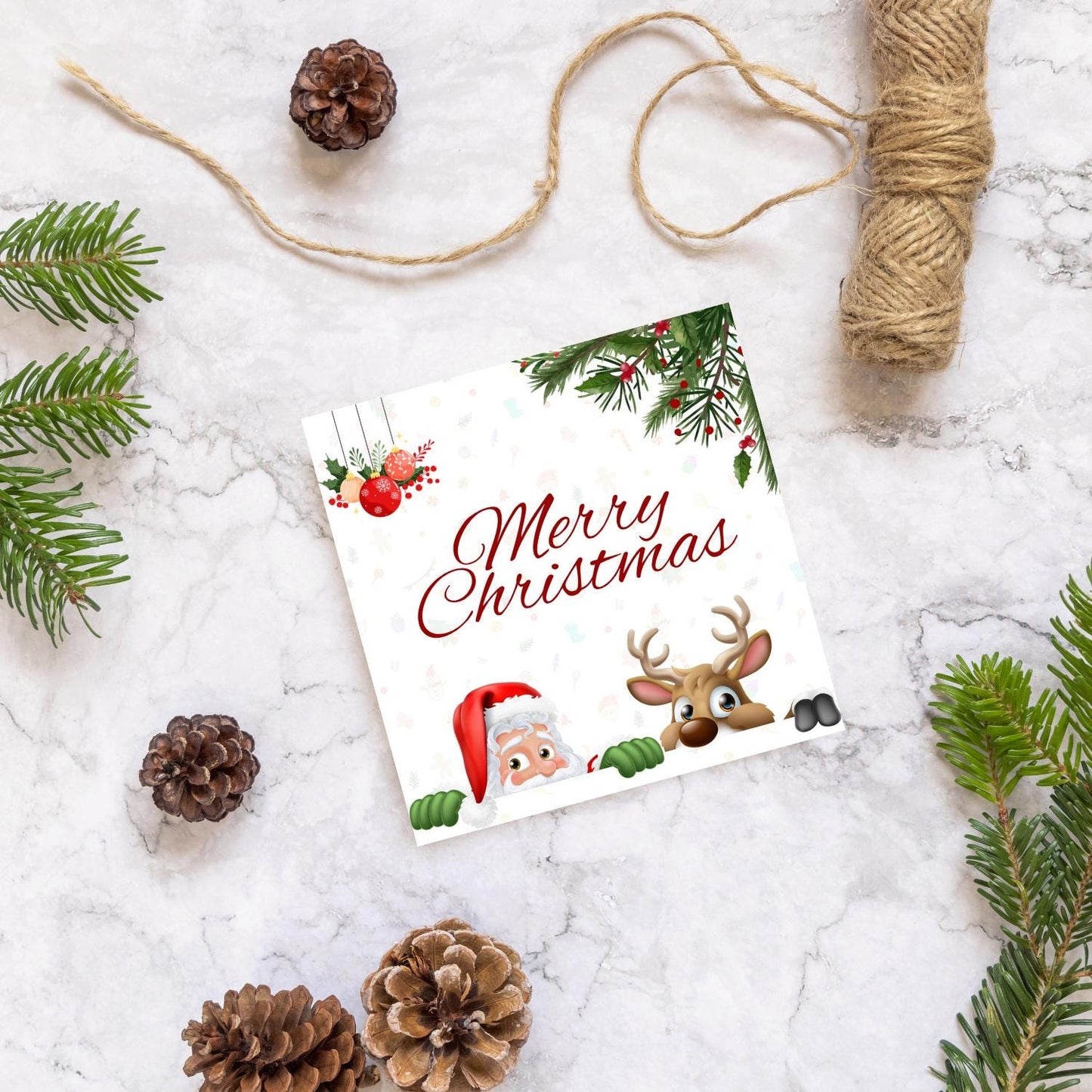 Funny Merry Christmas Card | Santa Claus Holiday Card | Digital Download Printable