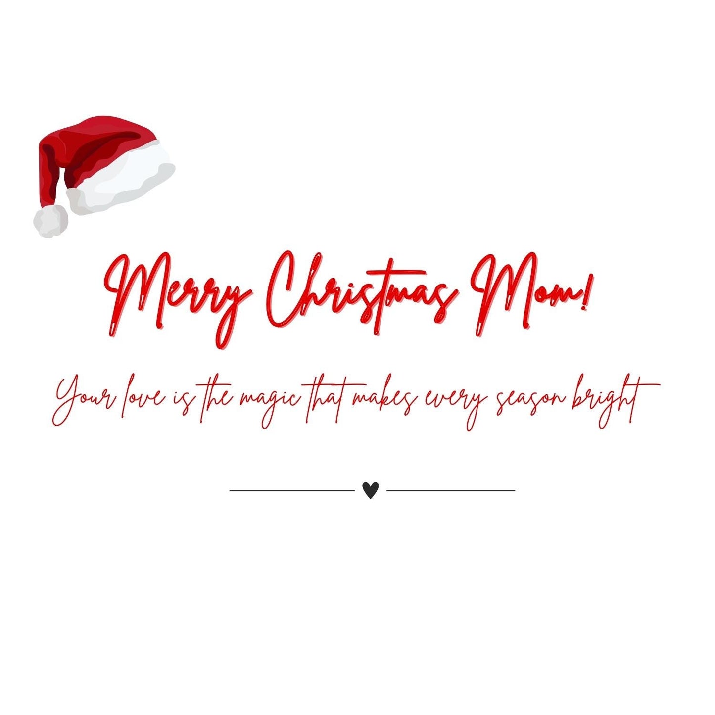 Merry Christmas Mom Message | Merry Christmas Mom Card | Card for Mom | Gift for her