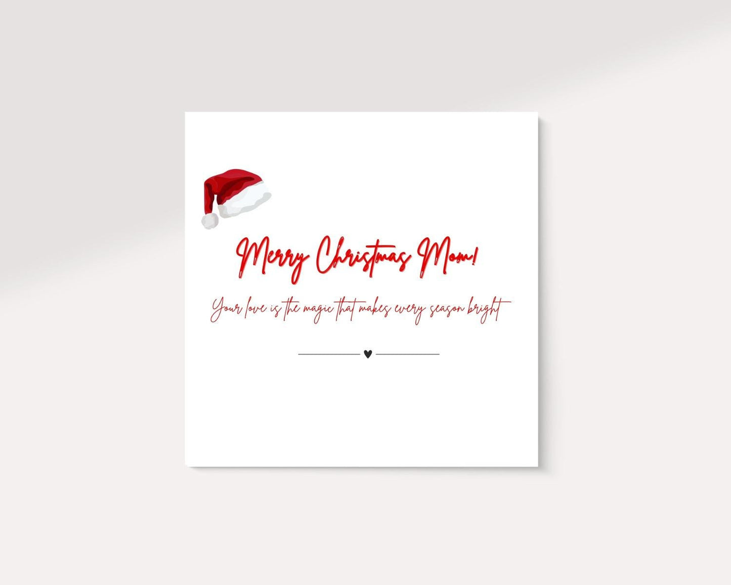 Merry Christmas Mom Message | Merry Christmas Mom Card | Card for Mom | Gift for her