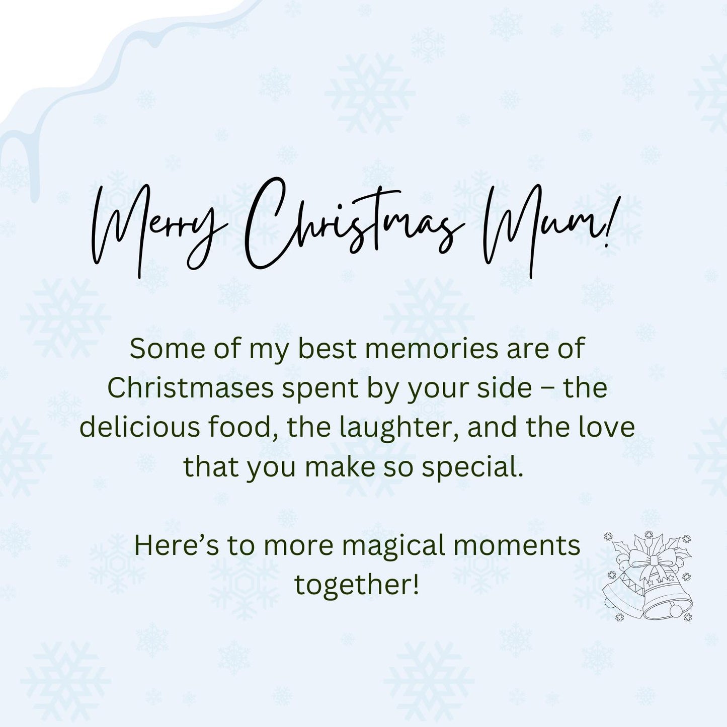 Christmas Card Mum | Merry Christmas Mum Message | Nostalgic and Loving | Card for Mum | Gift for her