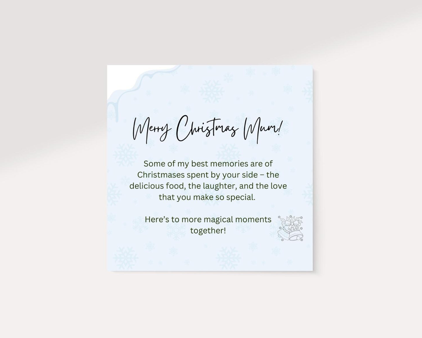 Christmas Card Mum | Merry Christmas Mum Message | Nostalgic and Loving | Card for Mum | Gift for her