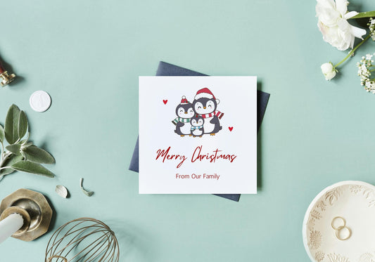 Family Christmas Card | Merry Christmas Message Cute | Digital Download Printable