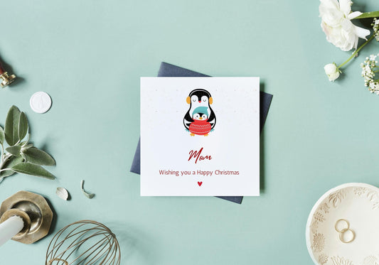 Christmas Card Mom | Merry Christmas Mom Card | Cute Gift Card For Her |