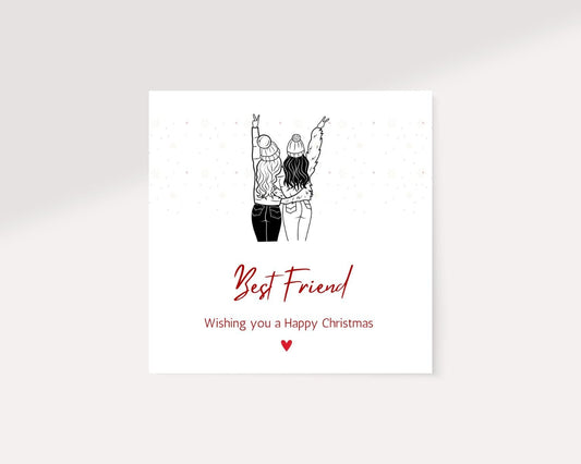 Friend Christmas Card | Merry Christmas Card Best Friend | Cute Card for Friend