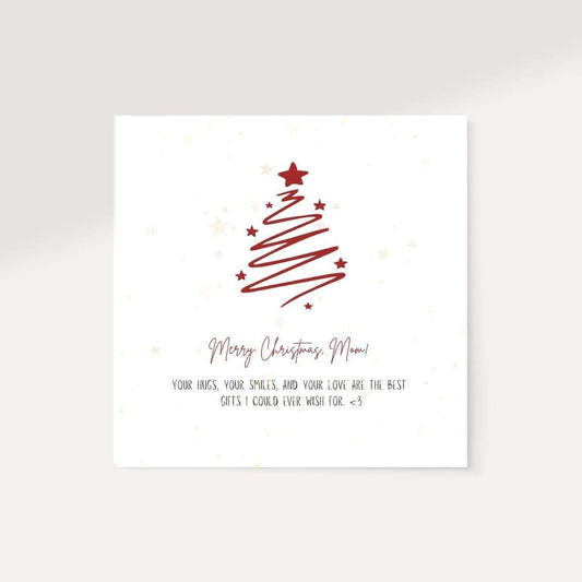 Christmas Card Mom | Merry Christmas Mom Card | Simple Christmas Card | Digita Download Printable