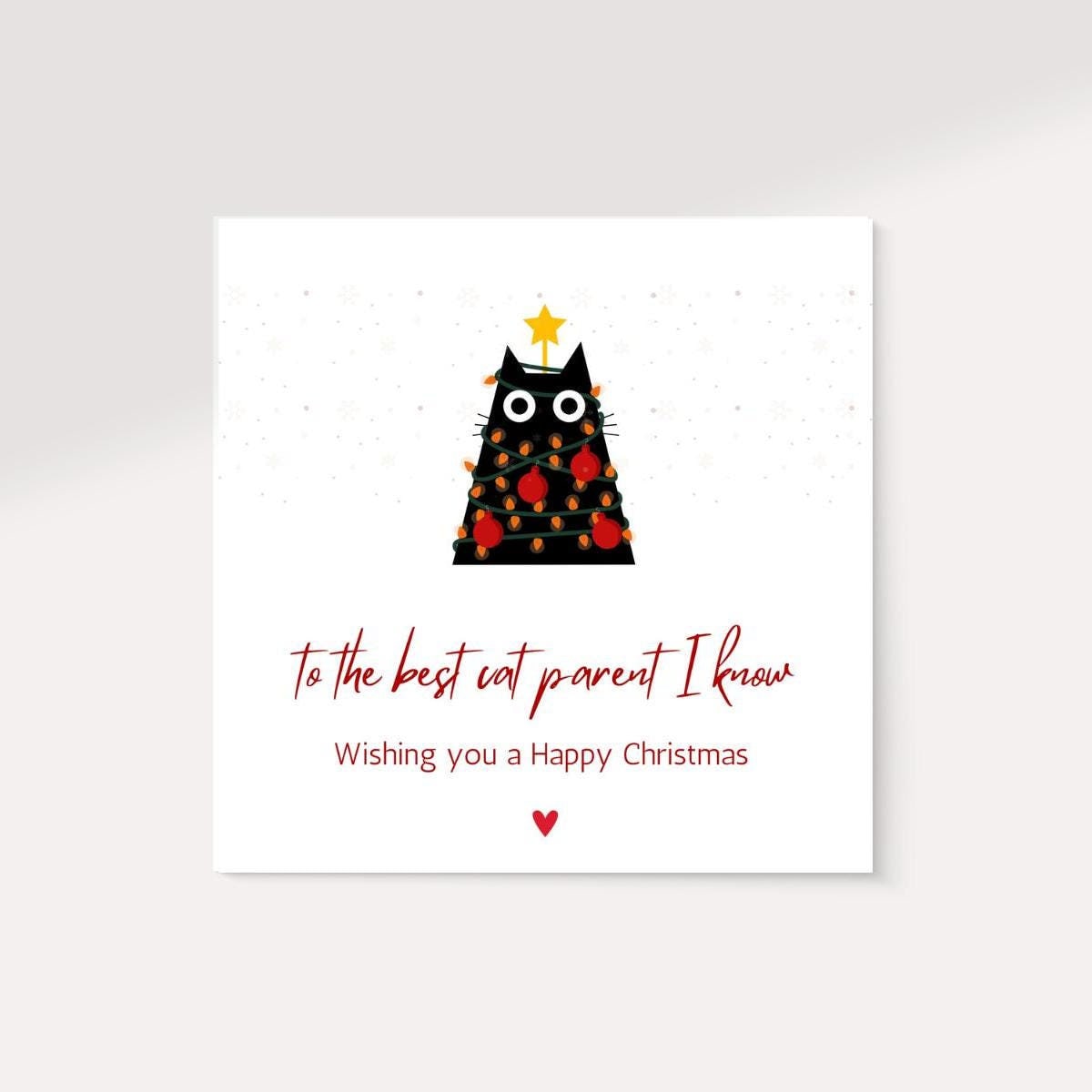 Cat Christmas Card | Cute Christmas Card For Cat Lovers | Digital Download Printable