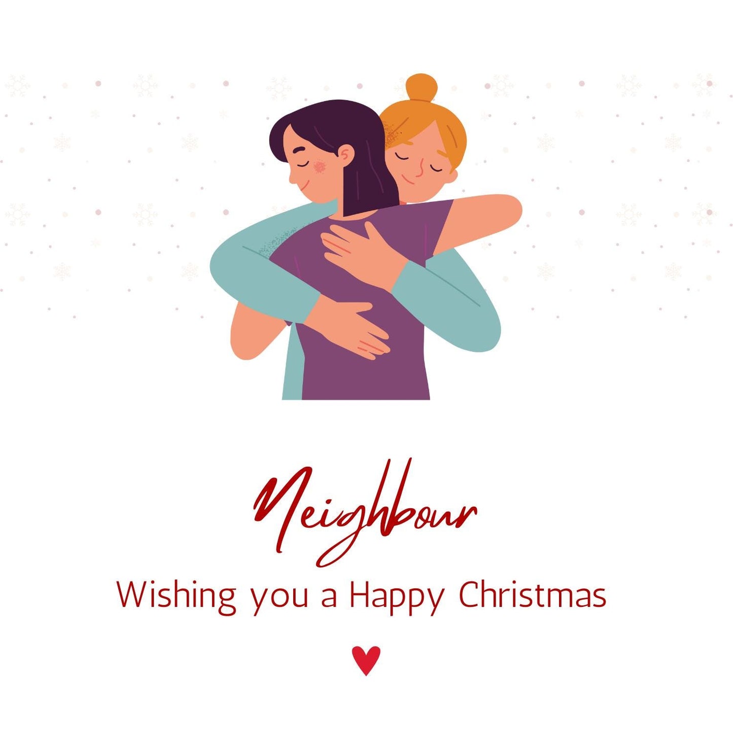 Special Neighbours Christmas Card | Cute Christmas Card Neighbour | Personalised Xmas Card | Digital Download Printable