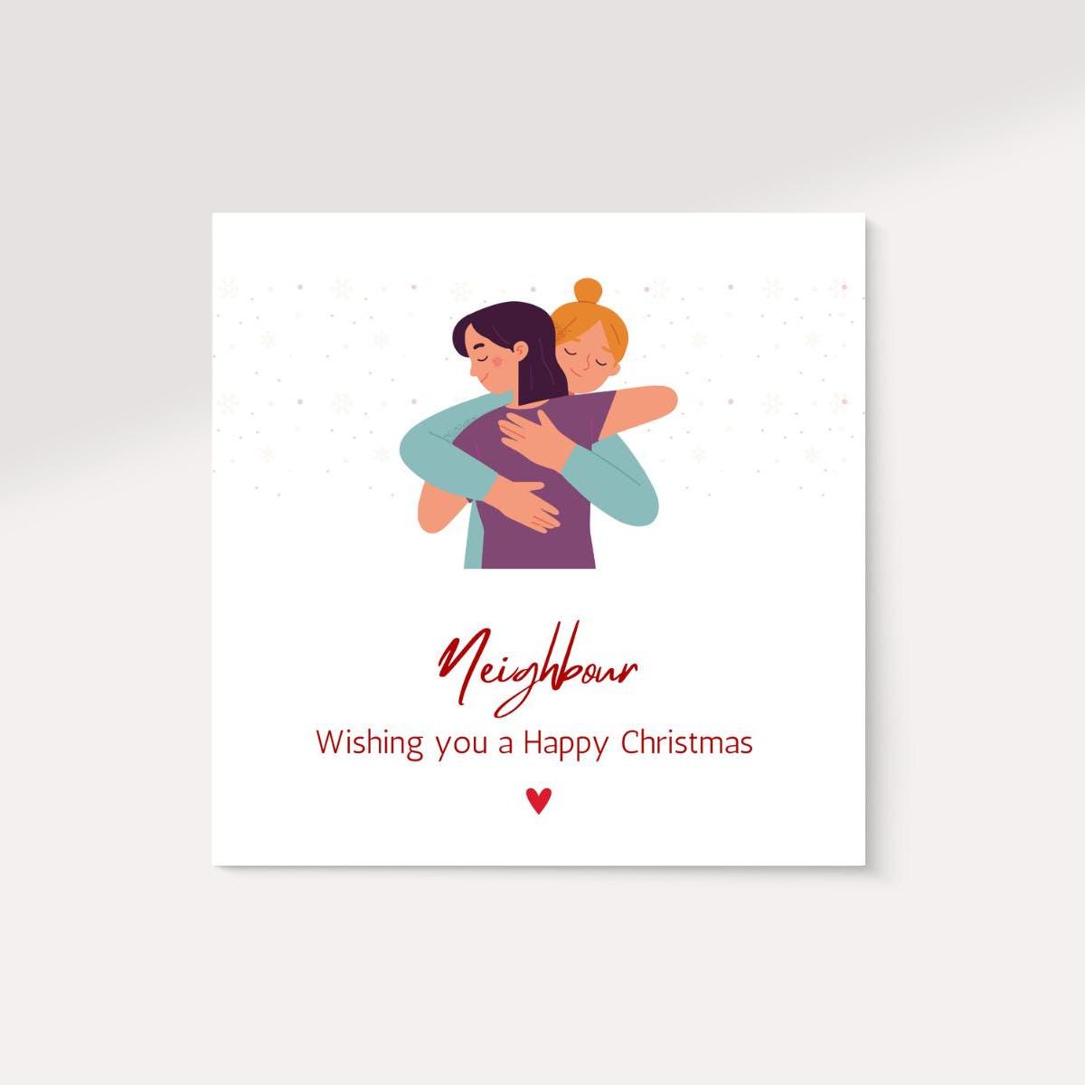 Special Neighbours Christmas Card | Cute Christmas Card Neighbour | Personalised Xmas Card | Digital Download Printable