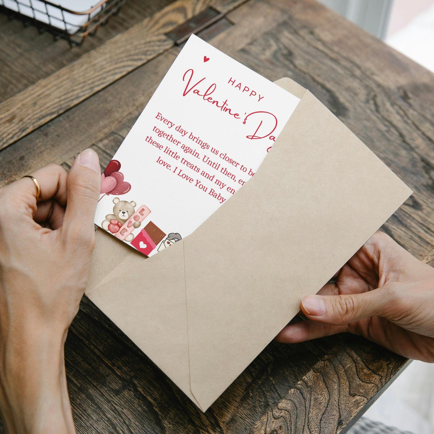 Long Distance Relationship Valentines Day Card | For Her | From Boyfriend | LDR Cute Card | Happy Valentines Day | Instant Download