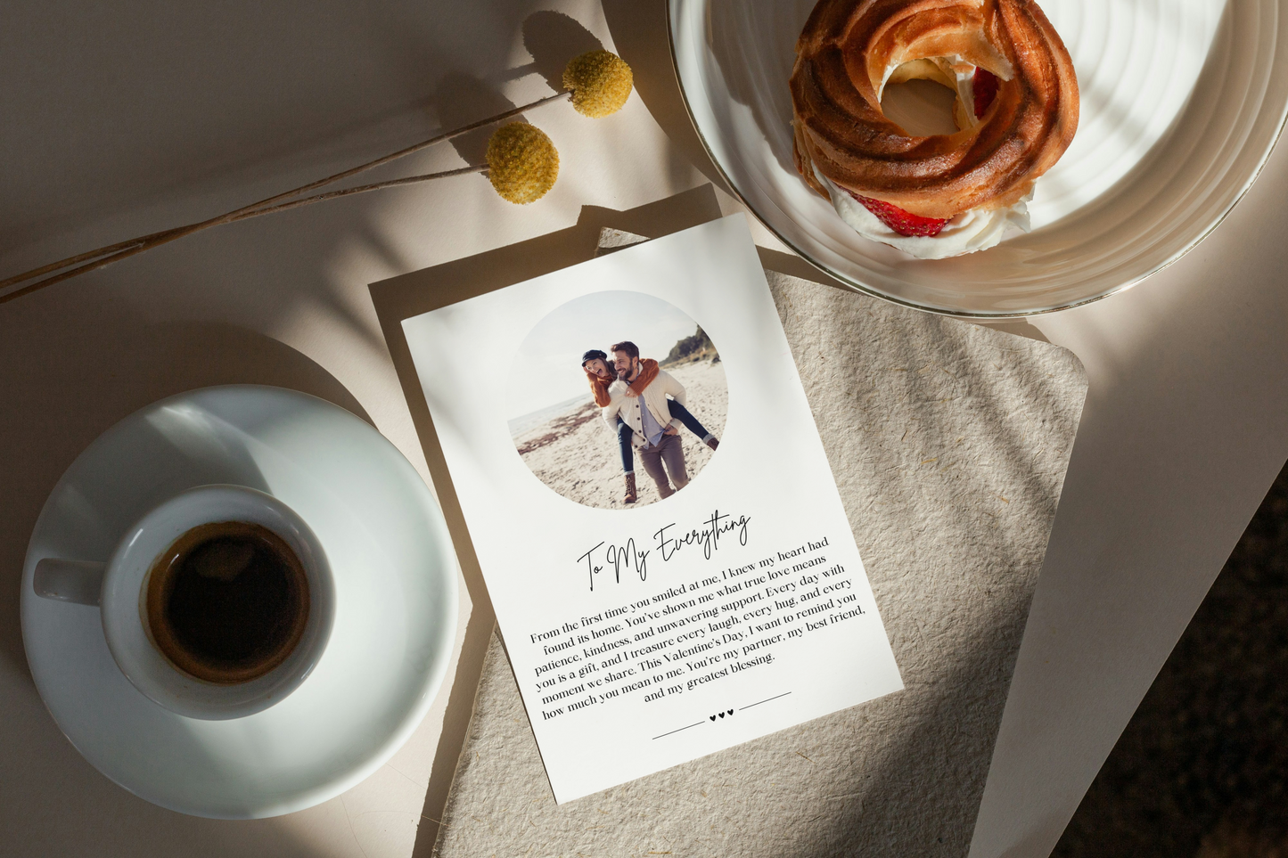 Valentines Day Photo Card Template | Heartfelt Message | Card for Boyfriend , girlfriend | Happy Valentines Day Card |