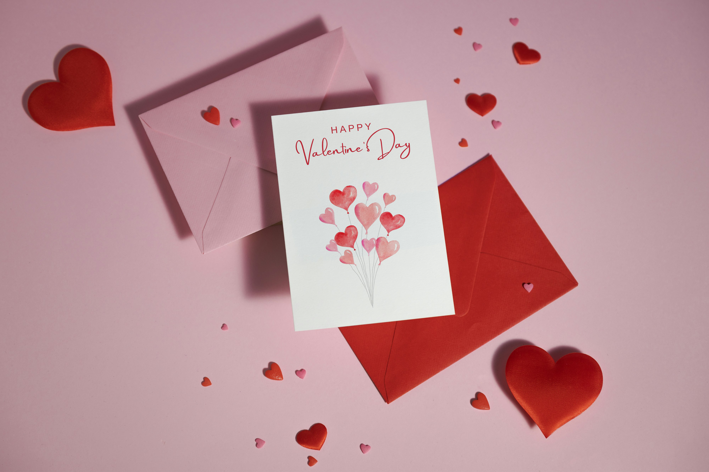 Happy Valentine's Day Card - DIGITAL Download | Featuring Colorful Heart Balloons |